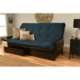 thumbnail image 2 of Pemberly Row Queen Futon with Suede Fabric Mattress in Espresso and Blue, 2 of 3