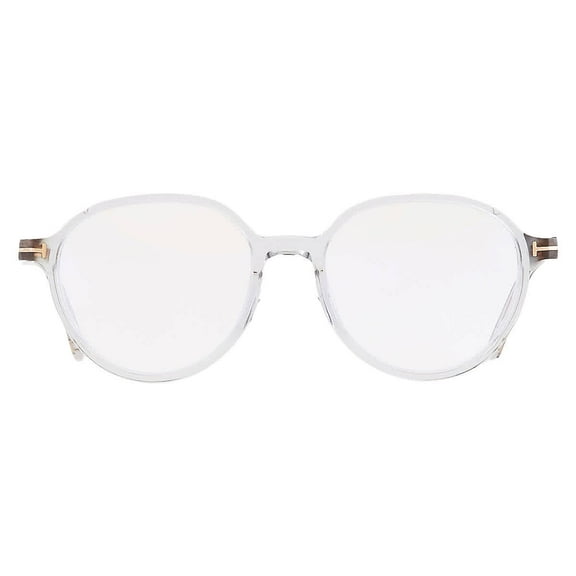 Tom Ford FT 5910-B Plastic Womens Oval Eyeglasses Transparent Grey 52mm Adult