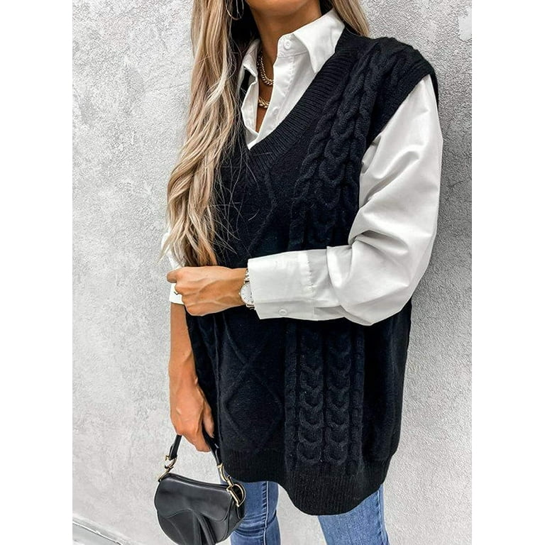 Sweater Undershirt Women S Vest Clip V Neck Sleeveless Twist