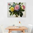 thumbnail image 3 of COMIO Modern Bouquet of rainbow roses -Print on canvas, 3 of 5