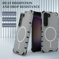 thumbnail image 4 of Magnetic Case for Samsung Galaxy S23 Plus, Compatible with Mag-Safe, Classic Hybrid Magnetic Phone Case, Military Grade Drop Protection, Scratch-Resistant Back Rugged Cover, Gray, 4 of 8
