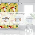 thumbnail image 3 of JOOCAR Christmas Shower Curtain, Yellow Santa Claus Christmas Tree Gift Snowflake Christmas Shower Curtain for Home Bathroom Waterproof Festive Decoration, 3 of 5