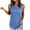 Light Blue, variant on Sales of The Day! Pleated Tops for Women Square Neck Tank Top Summer Casual Loose Sleeveless Tee Blouse Pink XXL