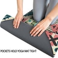 thumbnail image 3 of Teal and Orange Geometric Boho Pattern Hot Yoga Mat Towel Non Slip for Hot Yoga - Quick-Drying Yoga Mat Cover with 4 Corner Pockets with Travel Bag - Hot Yoga Towel Non Slip 74"x26", 3 of 6