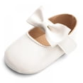 thumbnail image 3 of BESLY 0-18M Baby Girls Princess Dress Shoes with Bowknot Non-Slip Toddler Shoes, 3 of 5