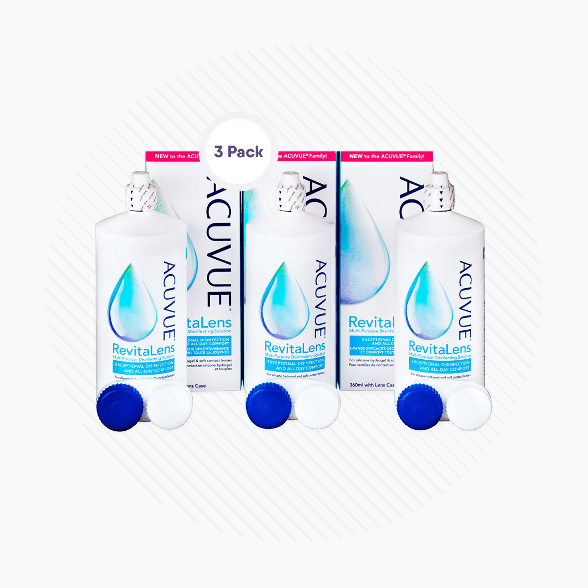 ACUVUE RevitaLens Multi-Purpose Disinfecting Solution 10 oz (Pack of 3)