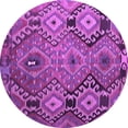 thumbnail image 1 of Ahgly Company Indoor Round Southwestern Purple Country Area Rugs, 3' Round, 1 of 4