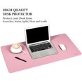 thumbnail image 3 of EMINTA Large Desk Pad Protector, New Upgrade Sewing Edge 35.4 x 17Inch PU Leather Writing Mat, Gaming Mouse Pad,, 3 of 5
