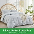 thumbnail image 2 of Gogreen Queen Duvet Cover Set, Soft & Breathable Microfiber 3 Pieces Queen Bedding Sets, Pattern Queen Comfy Duvet Cover Set, with Zipper Closure (Queen), 2 of 8