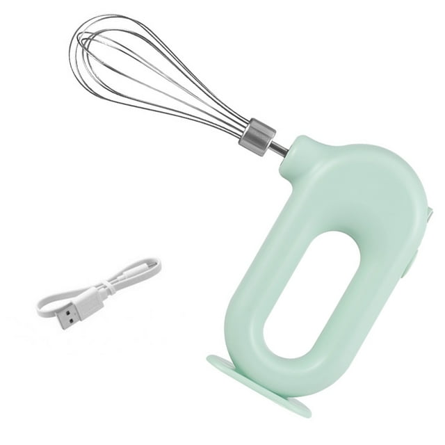 Batidor de crema de huevo eléctrico, batidor de crema de cocina automático ajustable de mano, batidora de mantequilla, agitador, herramientas Herramientas y accesorios para hornear verde 1 varilla