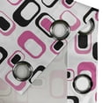 thumbnail image 3 of Ambesonne Geometric Grommet Curtain Single Panel, Old Fashioned Style, 50"x60", Pink White Black, 3 of 5