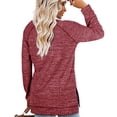 thumbnail image 5 of Womens Casual Long Sleeve Round Neck Sweatshirts Printed Loose Top Athletic Women Women Thin Long Sleeve Shirt Ladies Long Sleeve Shirts, 5 of 7