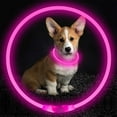 thumbnail image 3 of Led Dog Collar,  USB Rechargeable Flash Dog Necklace Light, Pet Safety Collar Makes Your Beloved Dogs Be Seen at Night for Small Medium Large Dogs(Pink), 3 of 14