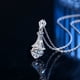 thumbnail image 3 of Sterling Silver S925 Moissanite Necklace Women's Fashion Light Luxury Diamond Set Design Sense, 3 of 4