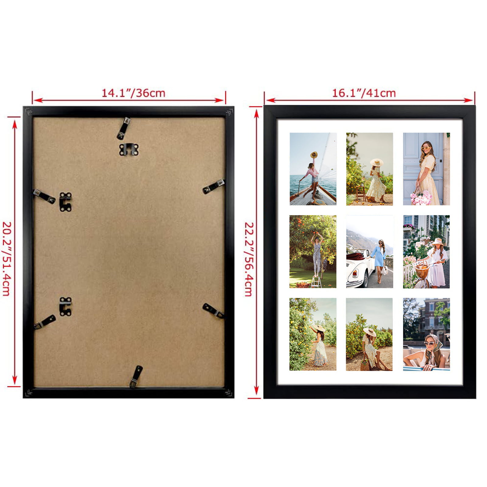 4x6-inch 2-6 Opening Driftwood Vertical Picture Frame
