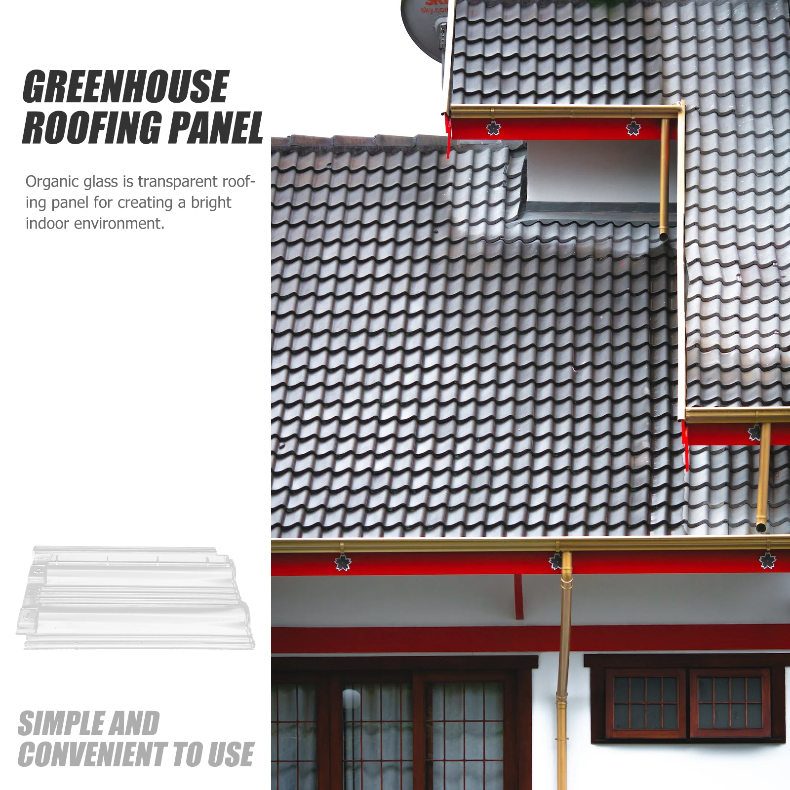 FENGGUIQU High Transparency Glass Panels for Sun Room and Greenhouse Roofing