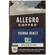 Allegro Coffee, Coffee Vienna Roast Pods 10 Count, 3.8 Ounce