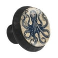 thumbnail image 2 of 12 Pieces Funny Ocean Octopus Anchor Vintage Coastal Map Glass Knobs for Dresser Drawers, 1.37 x 1.10 IN Round Kitchen Cabinet Pulls For Home Office Nursery Kids Room, 2 of 6