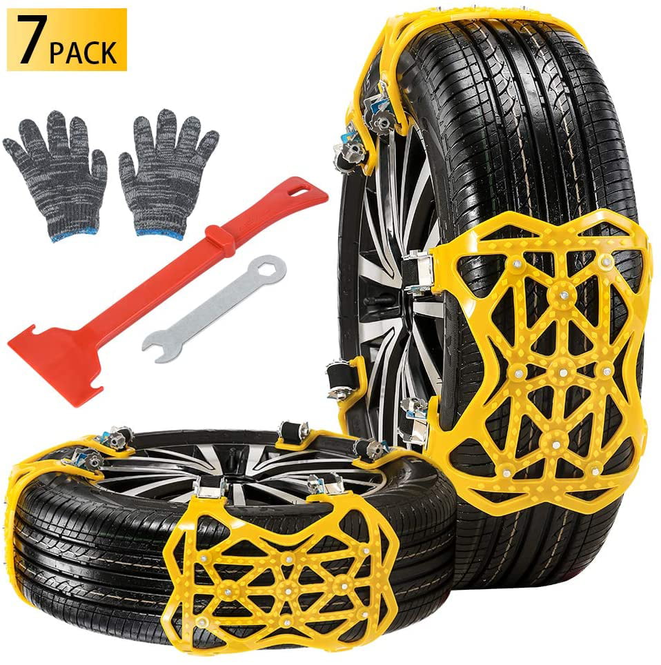 Anti Skid Car Snow Tire Chains Cable Traction Mud Chains for Cars Set of 2 for Tire Width165-265mm 