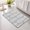 Gray, variant on Beige Palm Leaves Non Slip Bathroom Mat, Summer Tropical Leaf Botanical Absorbent Bath Mat Rubber Backed Quick Dry Doormat Fit Under Door for Bathtub Shower Sink Kitchen 16"x24"