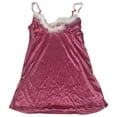 thumbnail image 3 of Womens Pink Santa Baby Fur Chemise Nightie Nightgown Night Gown Lingerie Teddy L, 3 of 4