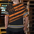 thumbnail image 2 of Hi Vis Shirt Reflective US Flag Patriotic Orange Neon Custom Name Safety Workwear for Workers, Runners, Cyclists, Truckers, Operator, 2 of 2