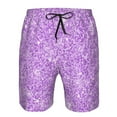 thumbnail image 3 of Logiee Lilac Glittering Print Mens Swim Trunks Quick Dry Board Shorts,Breathable Hawaii Beach Shorts Swimwear Bathing Suits-Small, 3 of 6