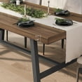 thumbnail image 6 of IDEALHOUSE Brown Dining Table, Rectangular, Rustic Industrial Style, Metal Frame, Sturdy, Farmhouse Kitchen, Modern, Seats 4-6, Versatile, Easy Assembly, For Dining Room, Kitchen, Living Space, 6 of 8