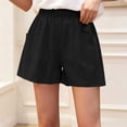 thumbnail image 2 of Yertdoel Pajama Shorts Women Elastic Waist Pockets Casual Lounge Bottoms Solid Color Soft Comfortable Home Sleep Shorts with Pockets, 2 of 8