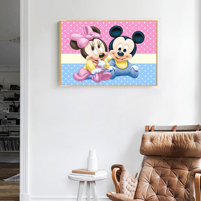 Cuadros Decorativos Taladro redondo completo 5D DIY diamante pintura ratón Rhinestone pared pegar imágenes Tmvgtek embutido en tela