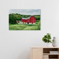 thumbnail image 2 of Quaint Farm Nature and Landscape Wall Art Print Green 30x20, 2 of 5