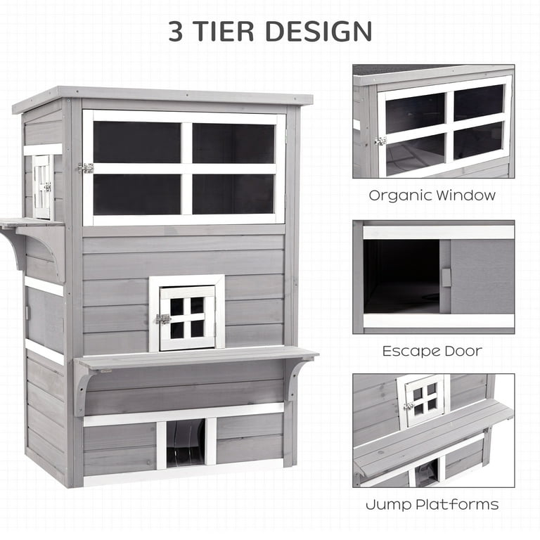 Modern outdoor outlet cat house