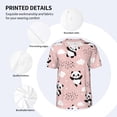 thumbnail image 3 of Rateoe Panda Pattern Men’s Baseball Short Sleeve Polo Shirt, Midweight Men's Shirt Golf Shirt Polo Shirts Quick Dry Short-X-Large, 3 of 7