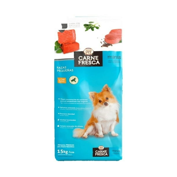 Alimento para perro Grand Pet Carne Fresca Minis, salud y bienestar razas pequeñas 15kg