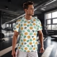 thumbnail image 3 of Wukai Tiger Leaves Print Men's Short-Sleeved Mesh T-Shirt,Quick-Dry Short Sleeve Workout T-Shirt-5X-Large, 3 of 8