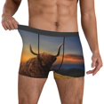 thumbnail image 2 of Salouo Yak Print Men's Boxer Briefs,Breathable Underwear Elastic Waistband Briefs for Men -X-Large, 2 of 8