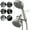 Brushed Nickel, variant on 6 Settings High Pressure Dual Shower Head with handheld Combo, 71" Flexible Hose (Oil-Rubbed Bronze)