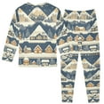 thumbnail image 2 of FORMRS Long Sleeve Top and Pants Pajama Set for Niños 2-Piece Sleepwear, Sizes 18M-8Y, Winter Village, 2 of 6