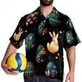 thumbnail image 4 of Easter Men's Hawaiian Button Down Short Sleeve Casual Printed Summer Beach Unisex Shirt, 4 of 6
