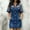 Blue, variant on IUYRTFE Women's Short Sleeve Denim Style Button Down Shirt Dress Collared Mini Casual Jean Dress with Pockets