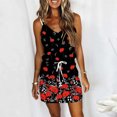 thumbnail image 2 of Vestido de tirantes suelto con estampado de vendaje sin mangas con cuello en V casual para mujer Fridja  hjkh6309, 2 of 5