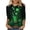 Green T Shirts for Women, variant on Yxbdin Plus Size St Patricks Day Shirts for Women 3/4 Sleeve Hat Graphic Tee Clover Printed Crew Neck T Shirts Green XL