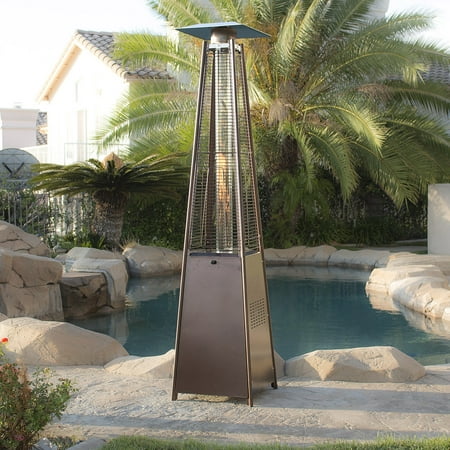 heater patio bronze pyramid belleze btu hammered outdoor flame csa certified dancing propane garden