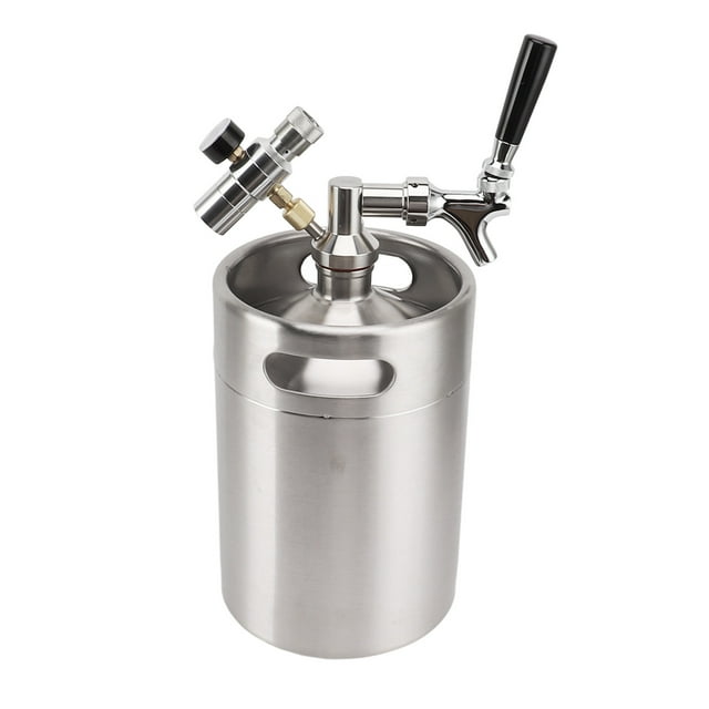 Mini Barril De Cerveza Presurizado, Mini Barril De Cerveza Ajustable A Presión Distribuye Uniformemente Acero Inoxidable Para Barra