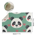 thumbnail image 2 of Dish Drying Mat Microfiber Kitchen Dish Pad Counter Absorbent Drainer Rack 12"x18" Cute Panda Face with Heart, 2 of 6