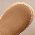thumbnail image 6 of BRGZLK Girls Snow Boots Winter Fashion Cute Low Heel Anti-Slip Warm Short Booties Outdoor Hiking Walking Shoes for Little Kids/Big Kids Khaki 12.5 Little Kids, 6 of 7