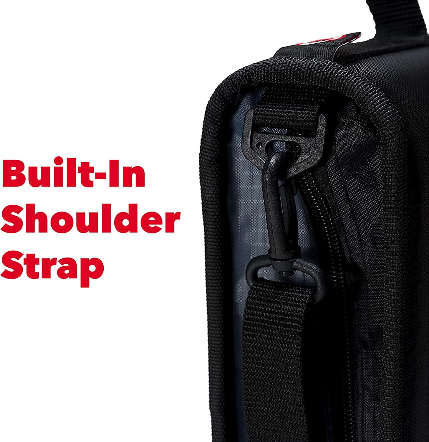 Case-it The Z Shape Zipper Binder - Two Binders in One - Double Sided 1.5 Inch D-Ring - Multiple Pockets - 500 Page Capacity - Comes with Shoulder Strap, Jet Black Z-176