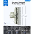 thumbnail image 2 of iLiving 20-Inch Corrosion Resistance Shutter Exhaust Fan, Single Speed, 2 of 9