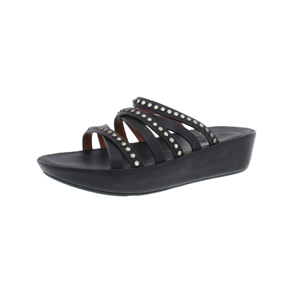 FitFlop - Fitflop Womens Linny Leather Embellished Slide Sandals ...