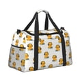 thumbnail image 2 of Xecao Cute Duck With Headphone Pattern ​Lightweight Crossbody Weekender Bag Mesh Side Pockets Padded Handles Sports Outdoor Gear Organizer, 2 of 7
